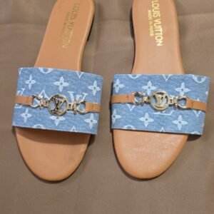 Denim Monogram Slide