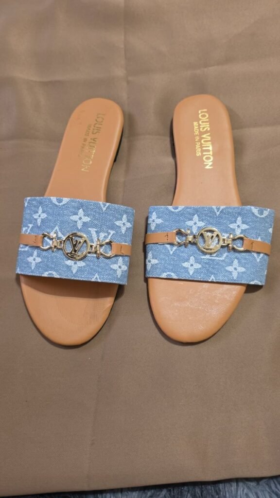 Denim Monogram Slide